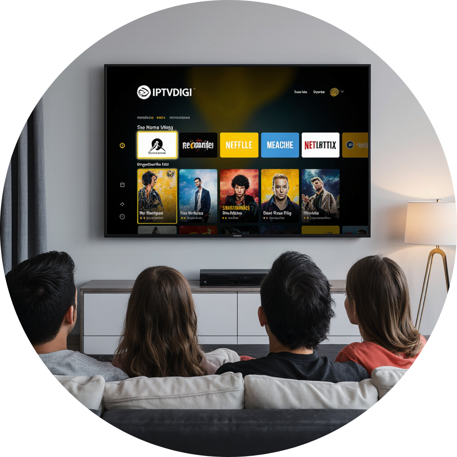 family watch tv